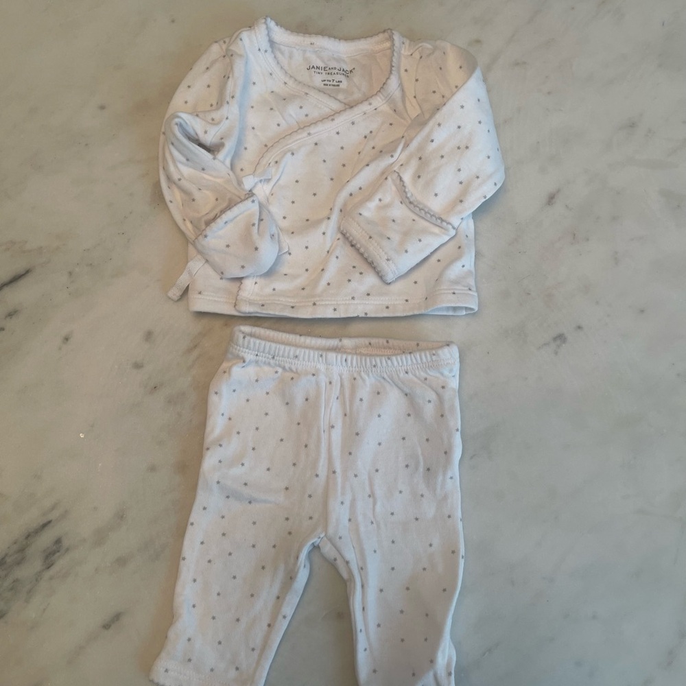 Janie and Jack Newborn Take Me Home Star Icon Two Piece set